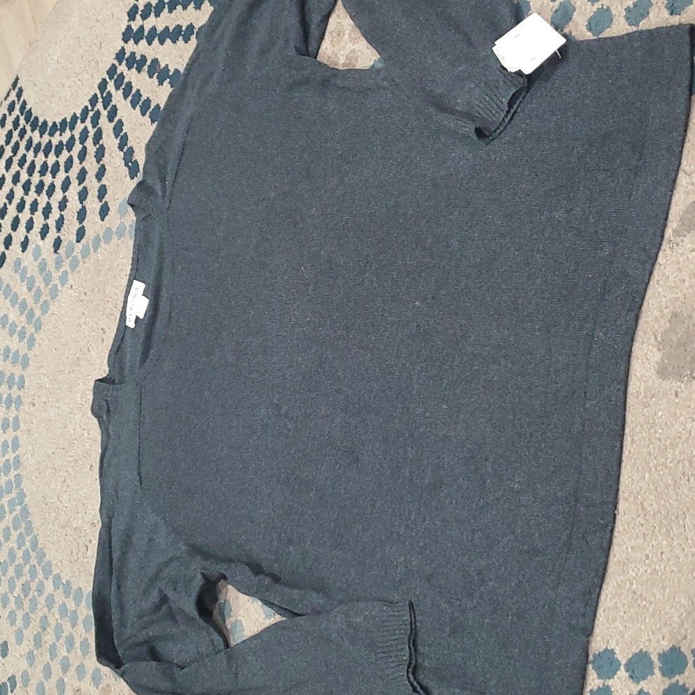 Men's Merona XL  silk and cashmere gray long sleeved shirt